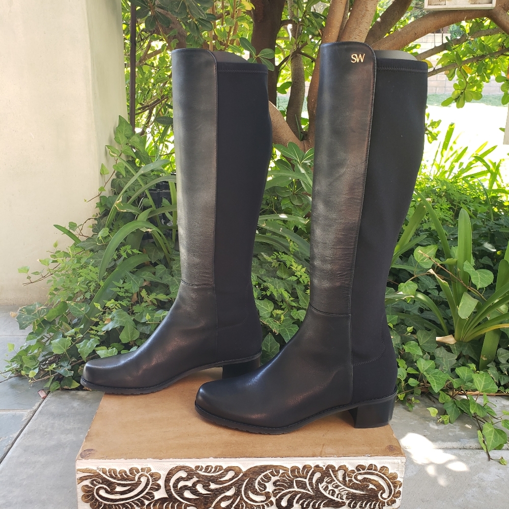 Gorgeous Stuart Weitzman Black Nappa Leather Boots - Picture 5 of 10